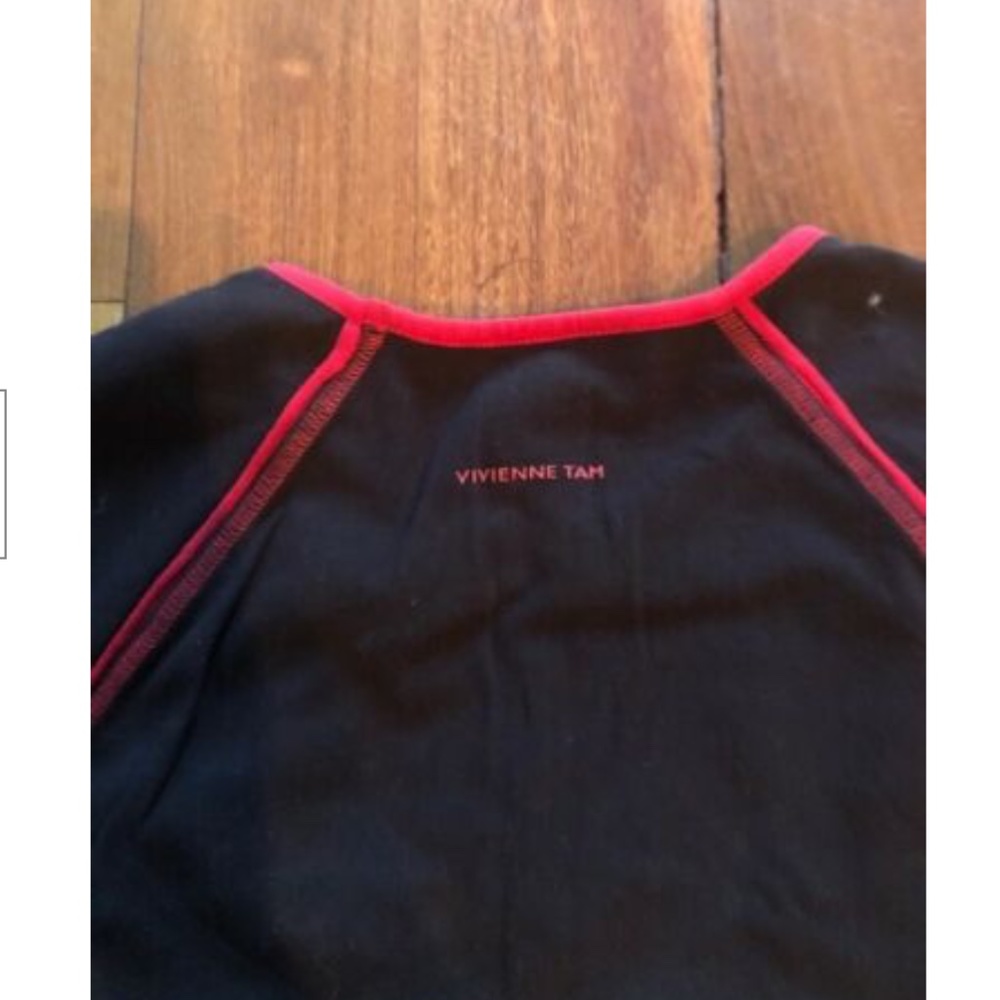 EXTREMELY RARE Vintage Vivienne Tam Long Sleeve Blouse with Sequin Dragon Size 0 - Picture 4 of 5